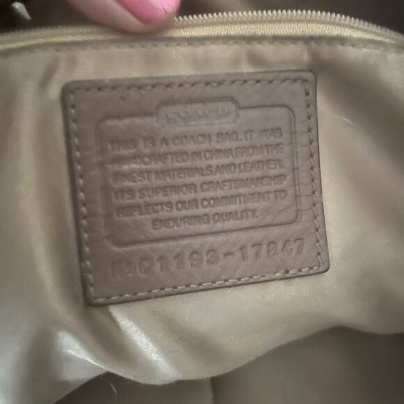 Coach Tan Leather Large Handbag (17" x 10") - Picture 5 of 10
